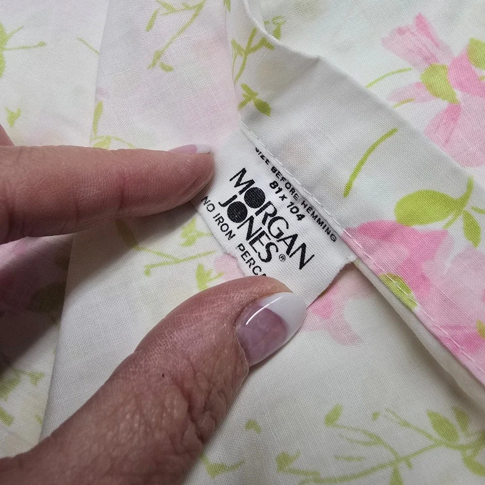 Vintage Morgan Jones Sheet Pillowcases Lot Full Multi Floral Cottagecore Bedding